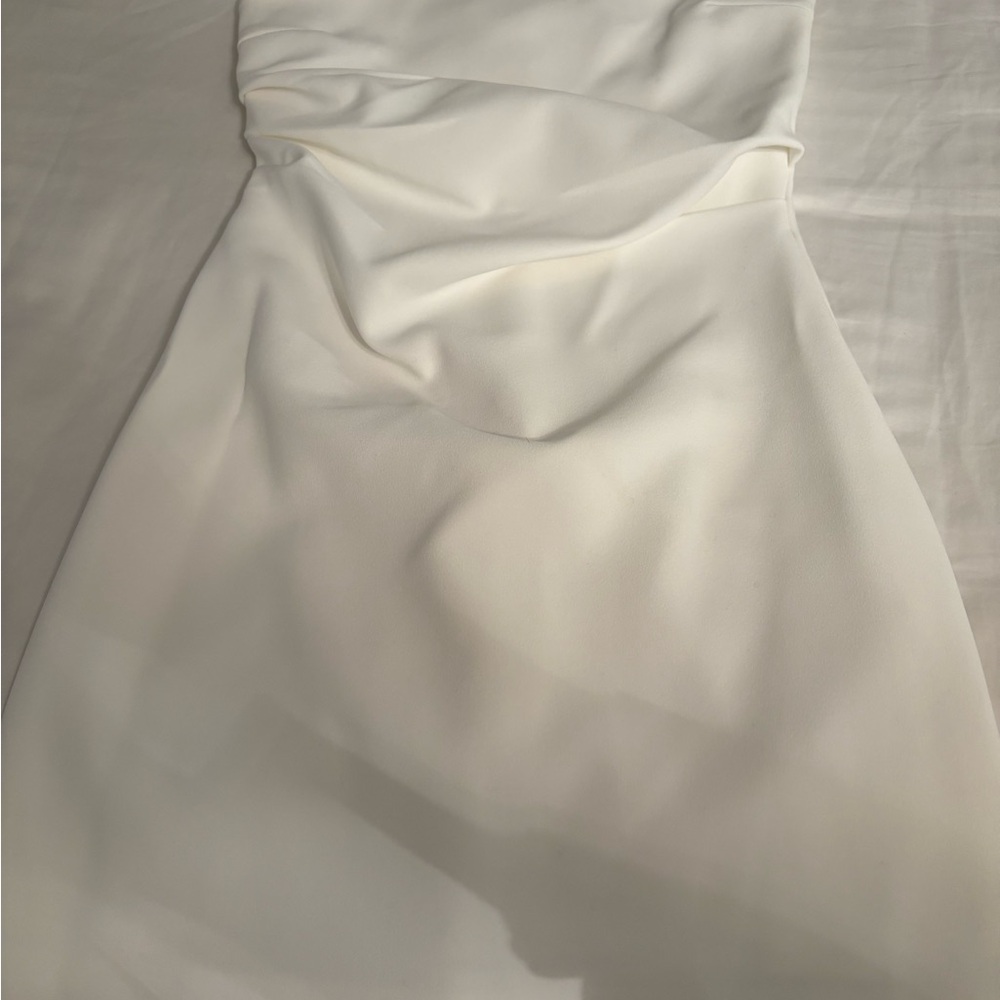 Zara White Strapless Sheath Dress for Brides